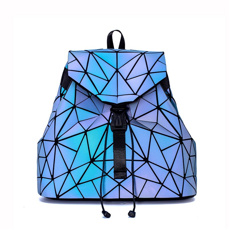 Vrouwen Rugzak School Holografische Dames Geometrische Lichtgevende Rugzak Schooltassen Voor Tienermeisjes Purse Mochila