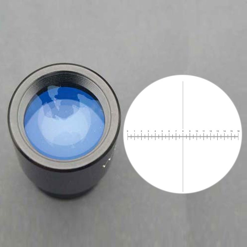 0.1mm Reticle WF10X Biological Microscope Wide Field Eyepiece with Micrometer 23.2mm Mounting Size