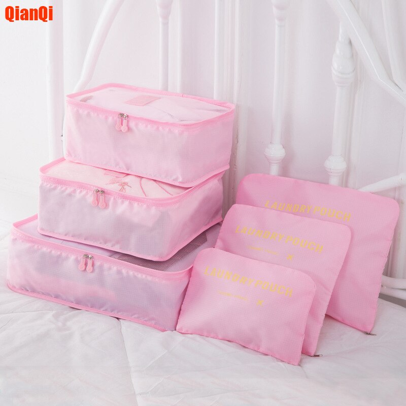 6 piece set / set Oxford knit bag travel bag storage bag luggage packaging cube storage bag clothing