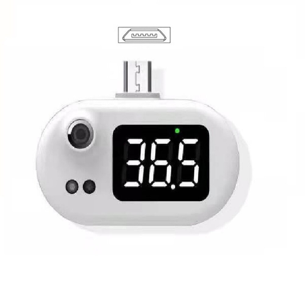 VIRWIR K8 Phone Expansion Dock Thermometer Portable LCD Infrared Human Body Thermometer Support 32-42 Degree Celsius Measurement: USB-A