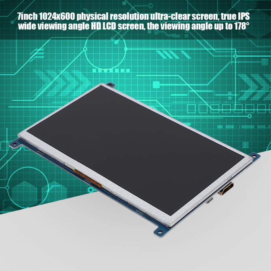 7in Monitor Display IPS Wide Angle High-Definition LCD Chassis for AIDA64 1024x600 Monitor Display