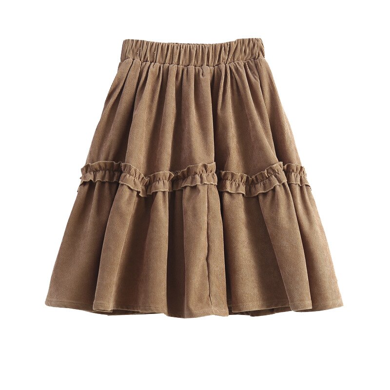 Spring Corduroy Teenage Girls Skirts Autumn Winter Children Clothing Teens Kids Skirt Mother Daughter Clothes,: 14