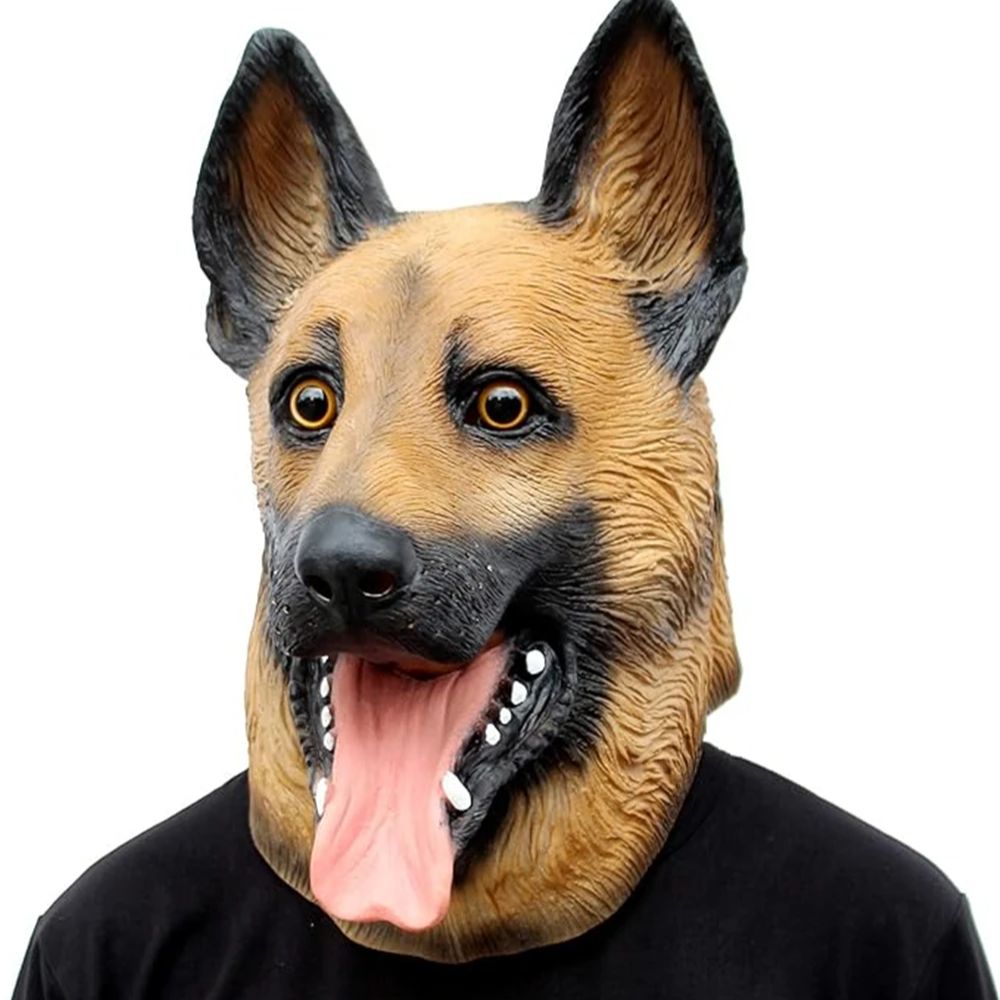 Dog Head Mask Halloween Party Dog Costume Masks Mask Super Bowl Underdog Costume Latex Animal Head Mask: Default Title