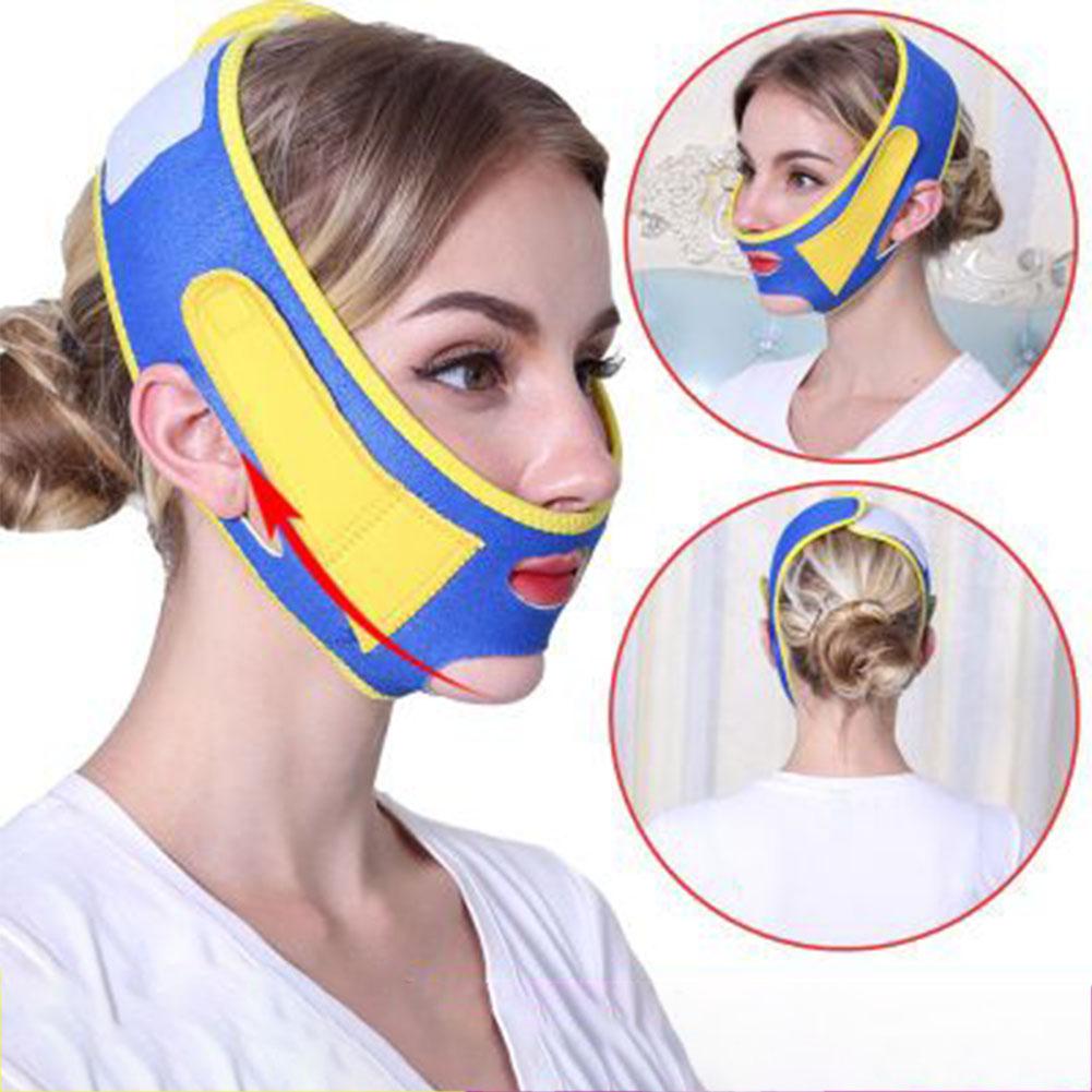 Bandage Double menton pour le visage, masque mince, Bandage, lifting du visage, ceinture de sommeil, Massage, amincissant