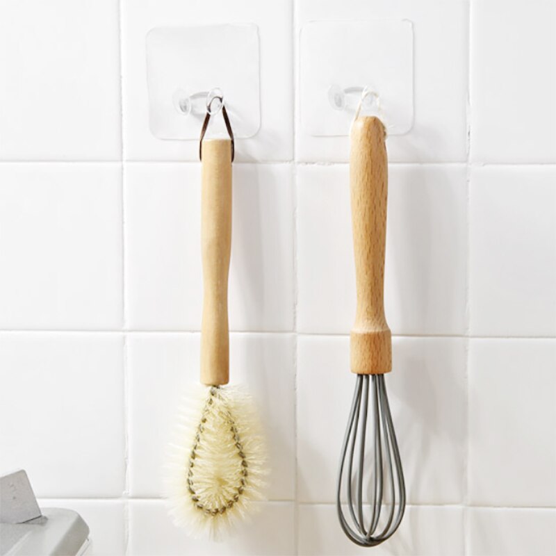 1/2/4 Uds transparente tonto pared fuerte succión Copa gancho cocina utensilio para colgar de almacenamiento de baño Plug Holder vivienda herramientas