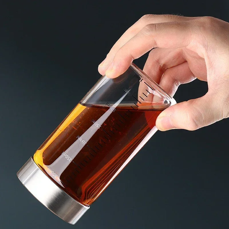 100-500ml Glass Bottle with Scale High Borosilicate Heat-resistant Glass Seal Jar Kitchen Seasoning Spices Storage Bottle Gadget