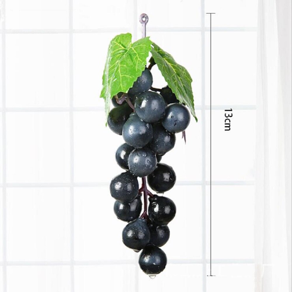3 Bundle/pack Artificial Grape Bunch Artificial Plastic Fruit for Home Wedding Decor 22 pcs/bundle grapes (Red+Black+Green)