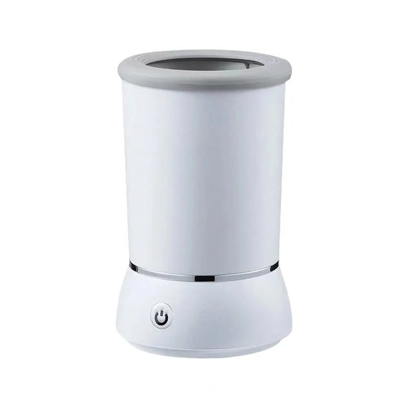 Lavadora de pies para mascotas, limpiador eléctrico de patas para mascotas, taza de limpieza automática de pies para mascotas, limpiador portátil rápido de poco ruido para patas de perros y gatos: Marrón oscuro
