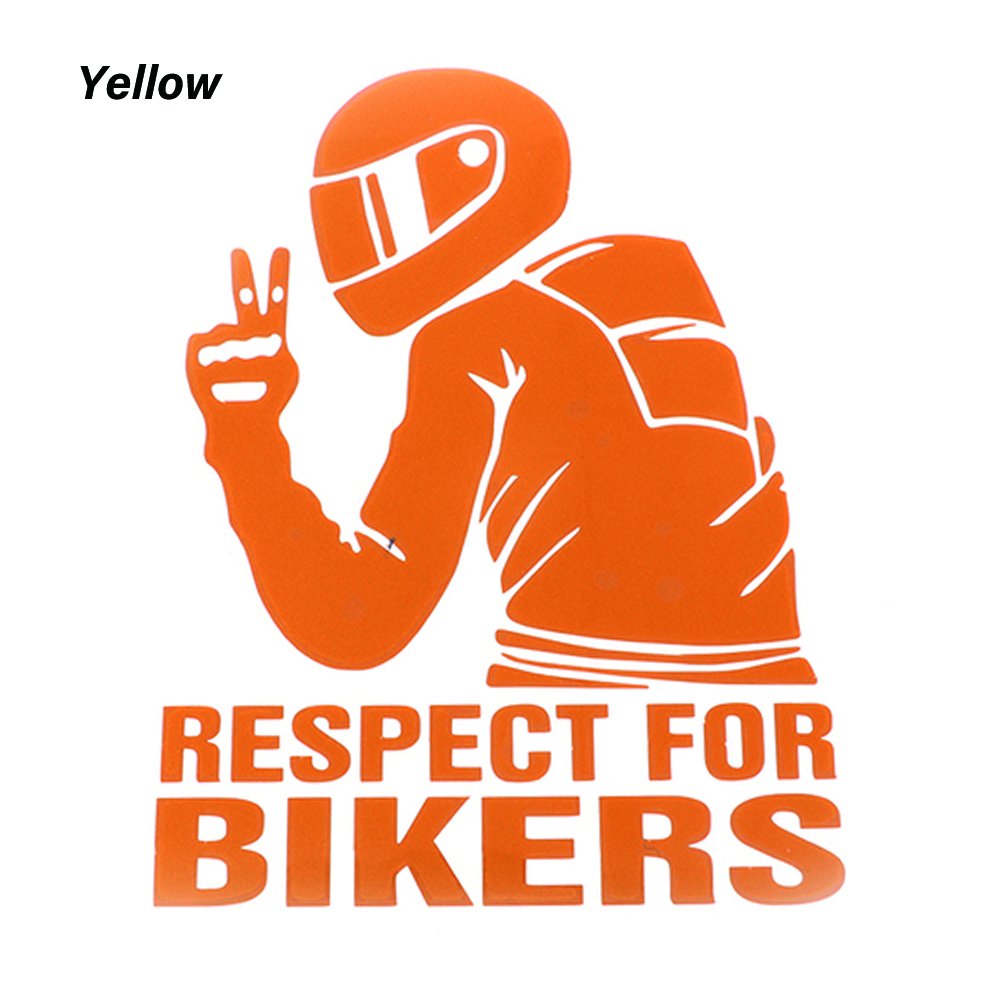 Respect Biker Sticker voor op auto motorfiets vinyl 3D stickers motorfiets vinyl 3D stickers en stickers motorfiets accessoires: Lavendel