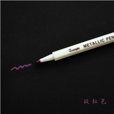 10 Kleuren Set Tekenen Schilderen Marker Pennen Metallic Pen Voor Zwart Papier Glas Hout Kunst Schoolbenodigdheden Briefpapier Handtekening Pen: Rose 10 Pcs