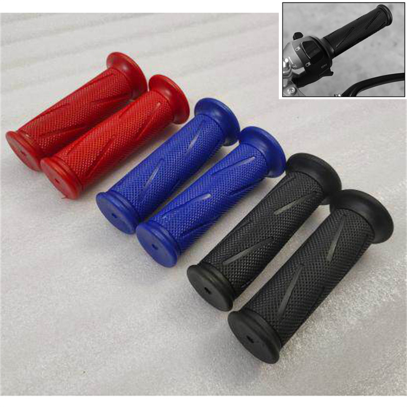 1 Pair 7/8'' Anti-Slip Motorcycle grips hand Moto Handlebar Bar Grips Bicycle Rubber Mountain Cycle Handle Handlebar Bar Grips