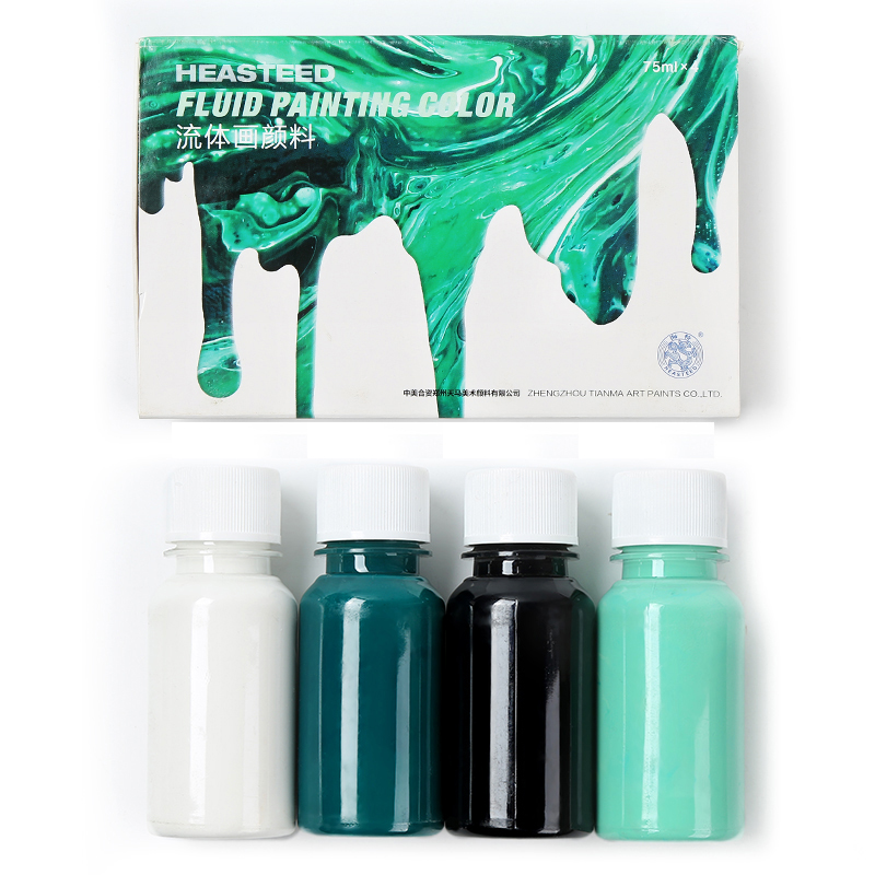 75ml pigment akrylmaling sæt kunst flydende akryl maling til maling håndværk hældning medium lærred til maleri olie tegning diy: D