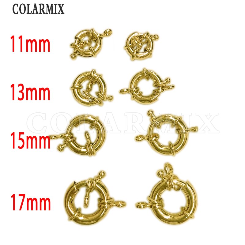 20 Pcs Rudder Sluiting Voor Ketting Maken Ronde Sluiting Ketting Hanger Charms Gesp Sieraden Voor Lady: 13mm