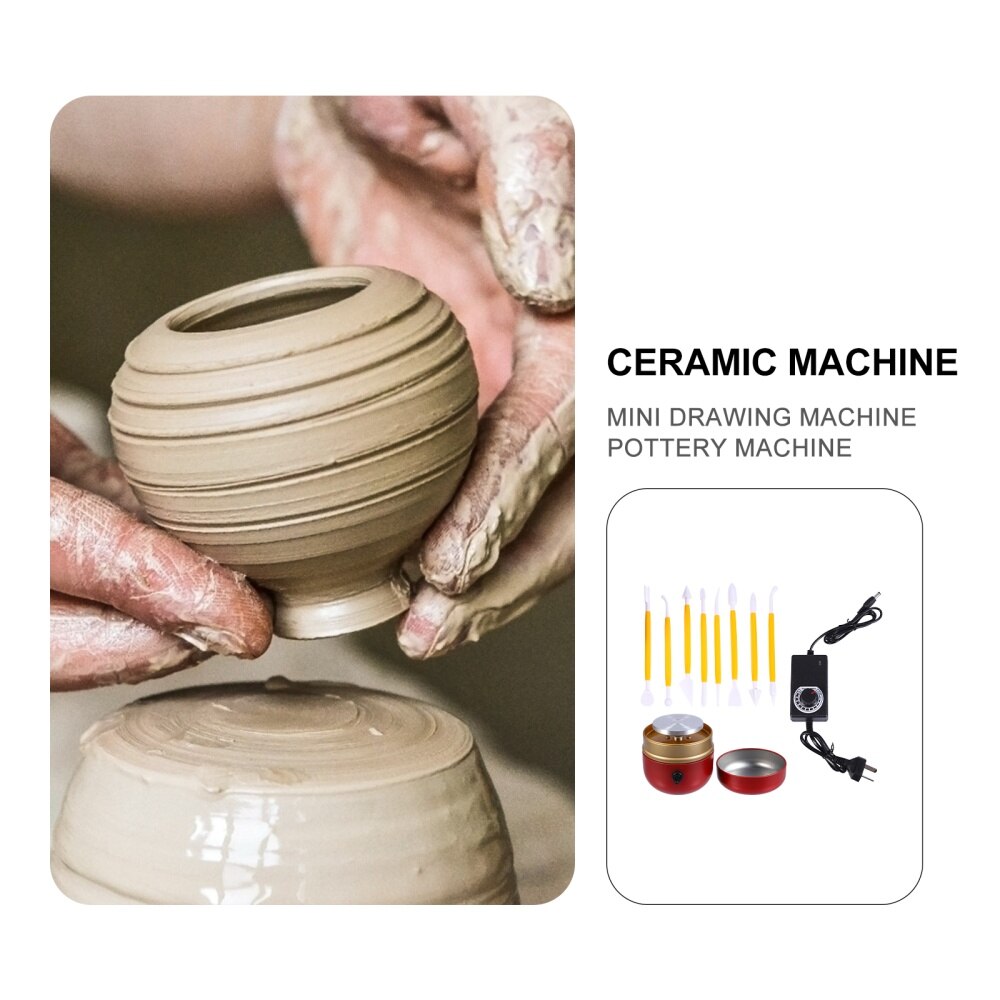 1 Set Pottery Wheel With DIY Clay Tool Clay Making Pottery Machine Drawing Machine Ceramic Art Machine Pottery Fingertip Drawing