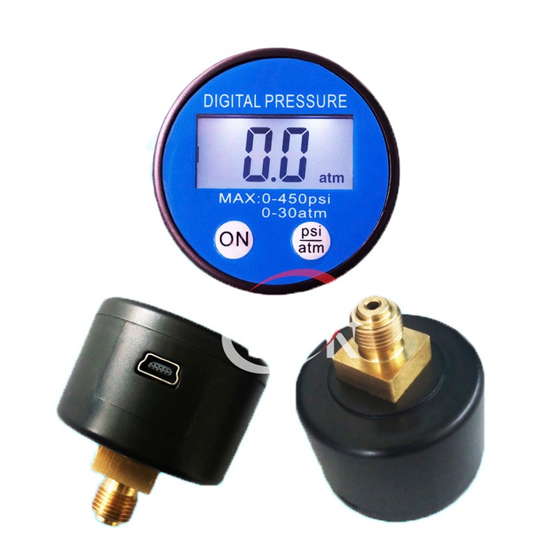 40mm Digital Battery Pressure Gauge 0~450psi/0~30atm