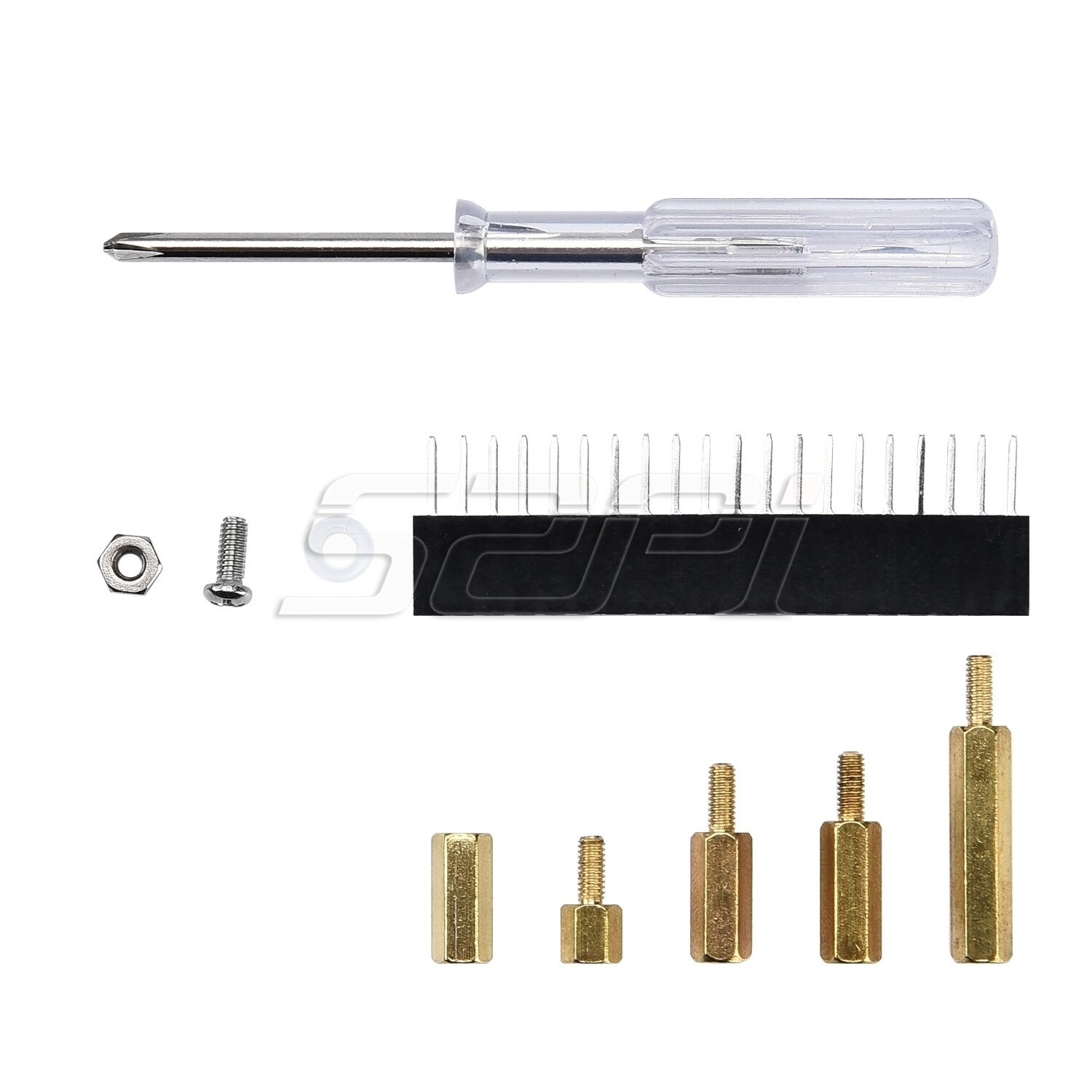 Screws Assortment Kit 220pcs Brass Stainless Waterproof M2.5 Hex Male Female Standoff Screws Box Nut Set for Raspberry Pi Spacer