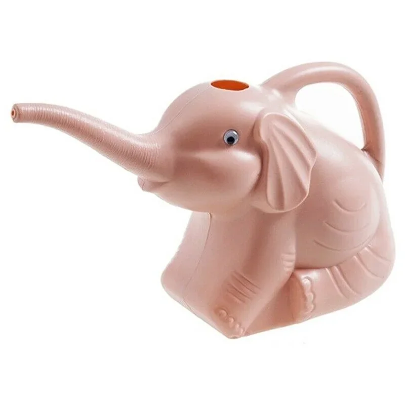 Cute Plastic Elephant Shape Watering Pot Can Plant Outdoor Irrigation Home Accessories Gardening Tools Equipment Garden Supplies: Pink