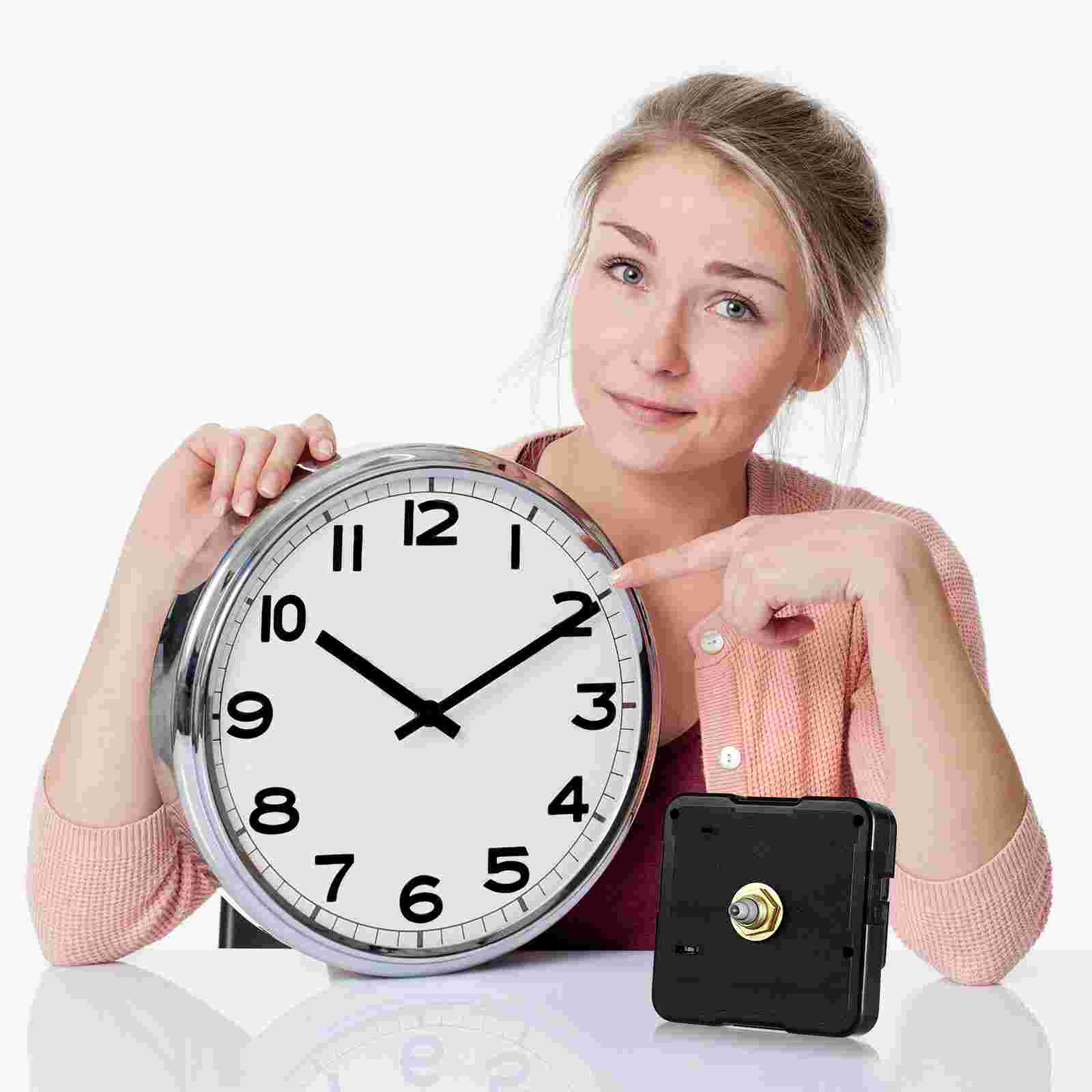 Quartz Clock Mechanism Movement Repair Accessory Kit Tool Powered Black