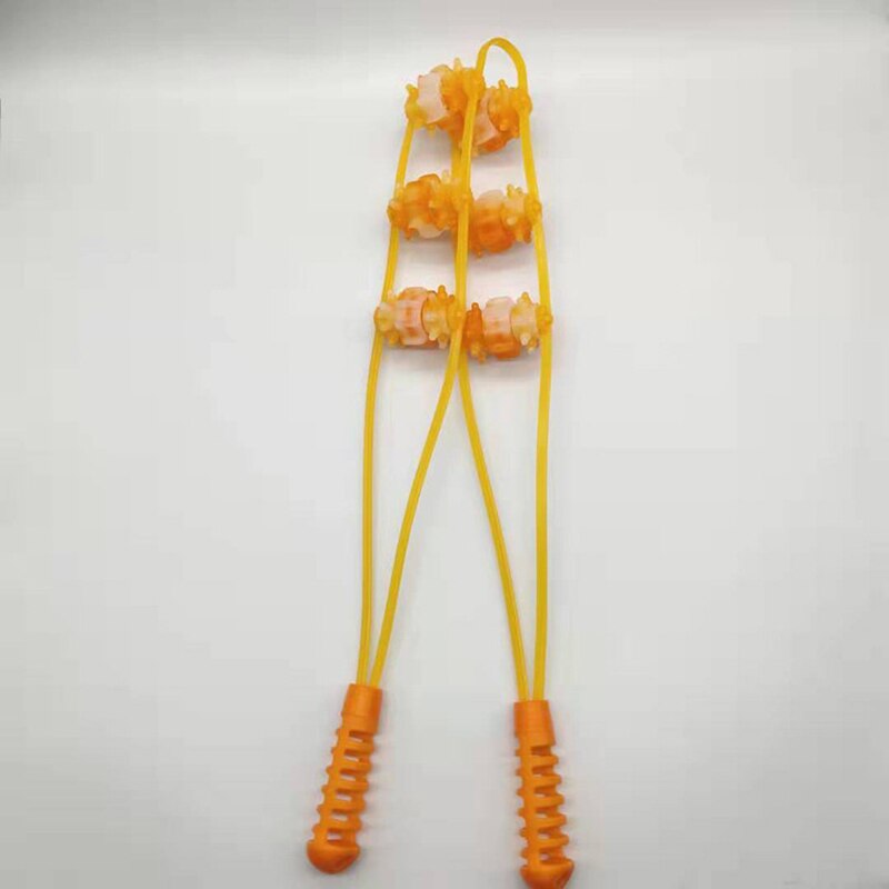 Hand-held Three-bead Pull Back Roller Massage Back Massager Tickle Stick Back Acupressure Relieve Fatigue and Relaxation Tool