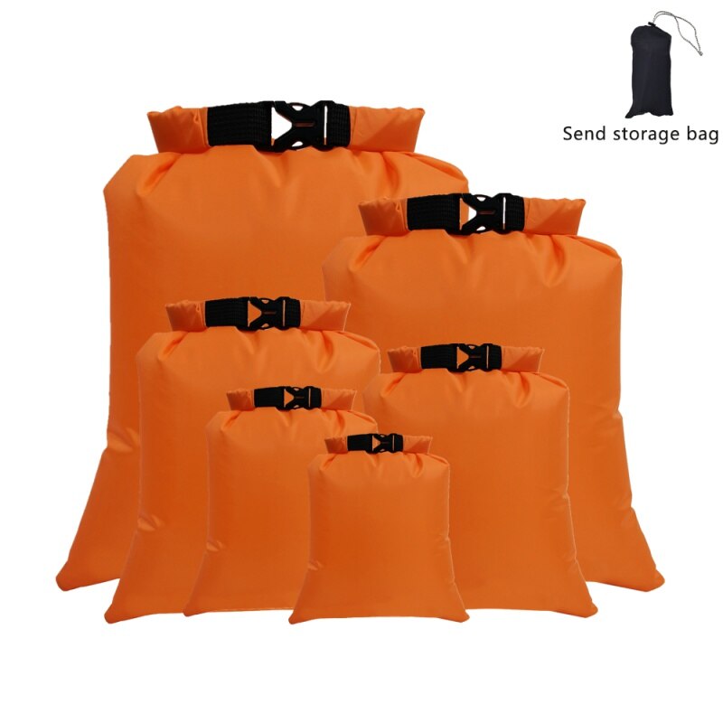 5 pezzi borsa impermeabile a secco confezione sacco nuoto rafting kayak trekking galleggiante vela canoa borsa per resistenza tutto'acqua: Arancione