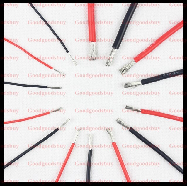 RCMOY 1 meter Silicon Draad 8AWG 10AWG 12AWG 14AWG 16AWG 18AWG 22AWG Heatproof Zachte Siliconen Silicagel Draad Kabel