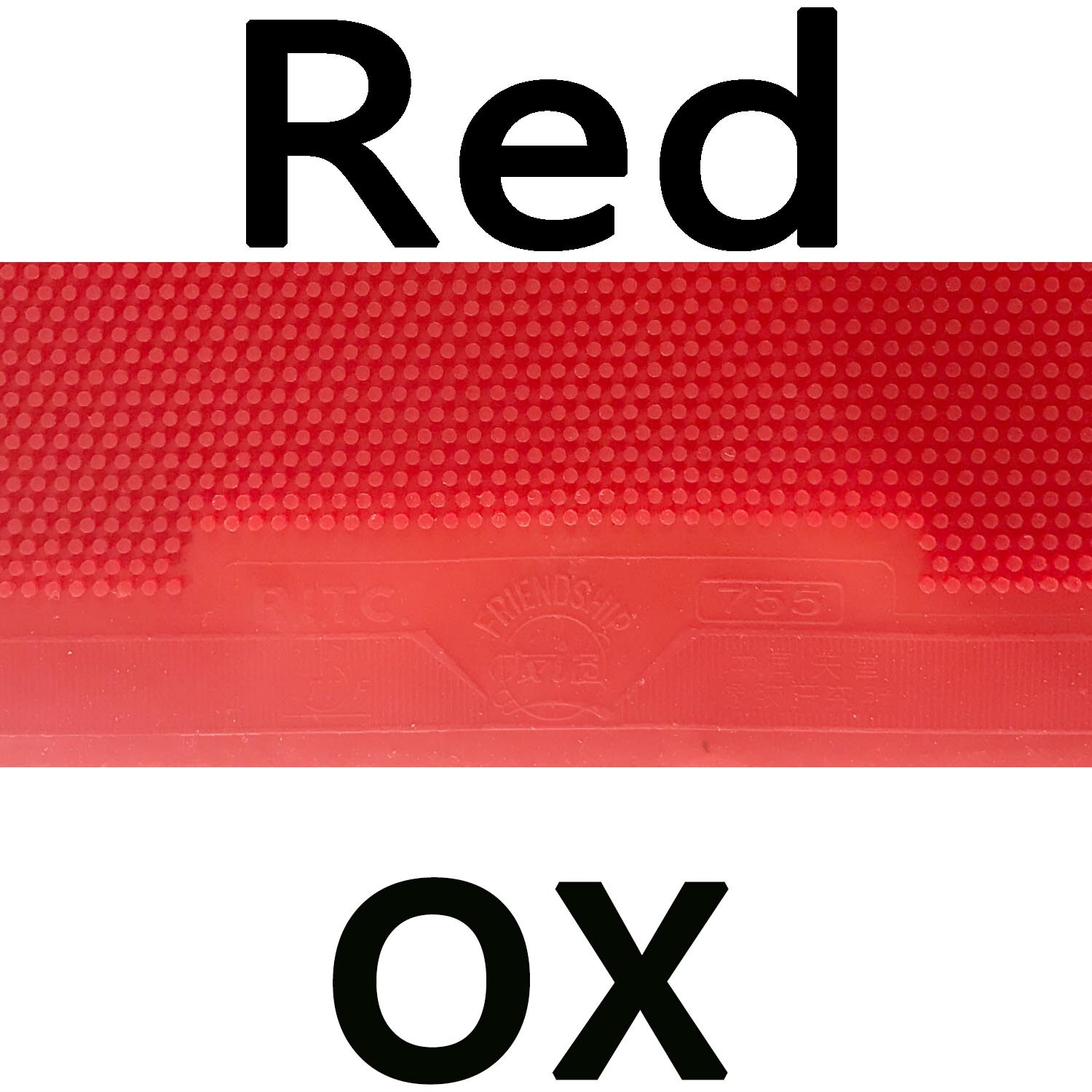 729 755 Long Pips-Out Table Tennis Rubber without Sponge: Red OX