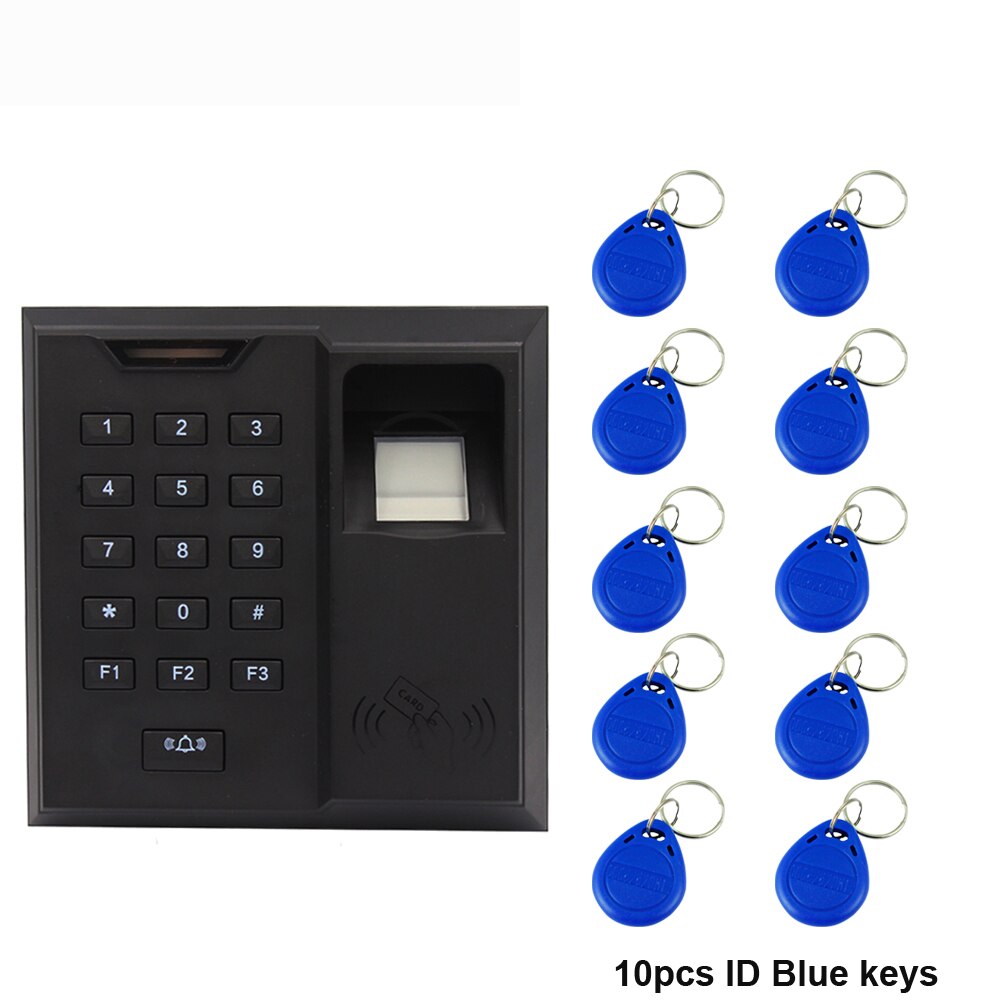 digital fingerprint 125Khz RFID Access Control Time attendance password lock fingerprint lock integrated machine key 500 user: X66 and 10 ID keys