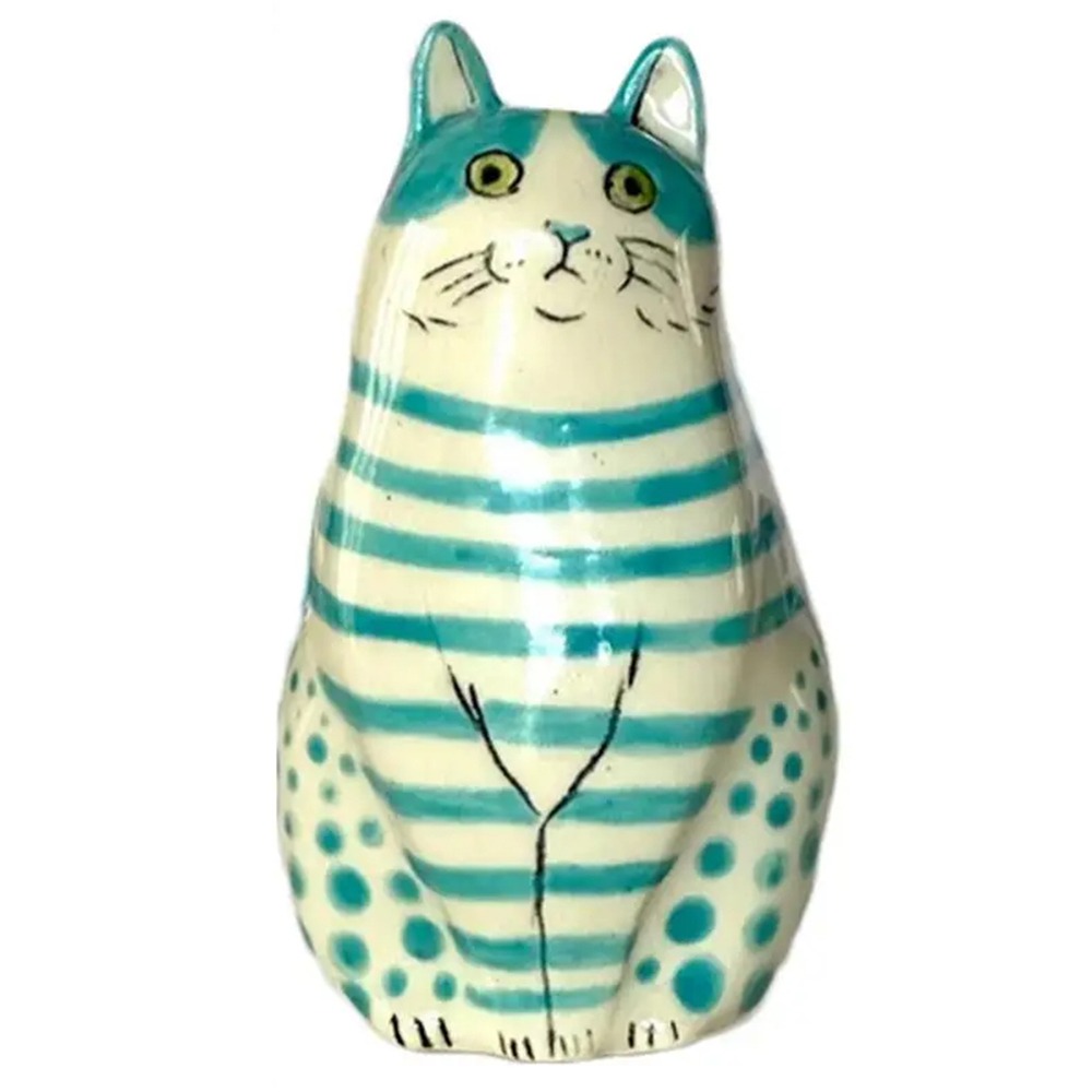 Multicolored polka dot cat vase, cute creative small animal flower vase, small caliber, resin cat vase, wedding decoration: Yellow