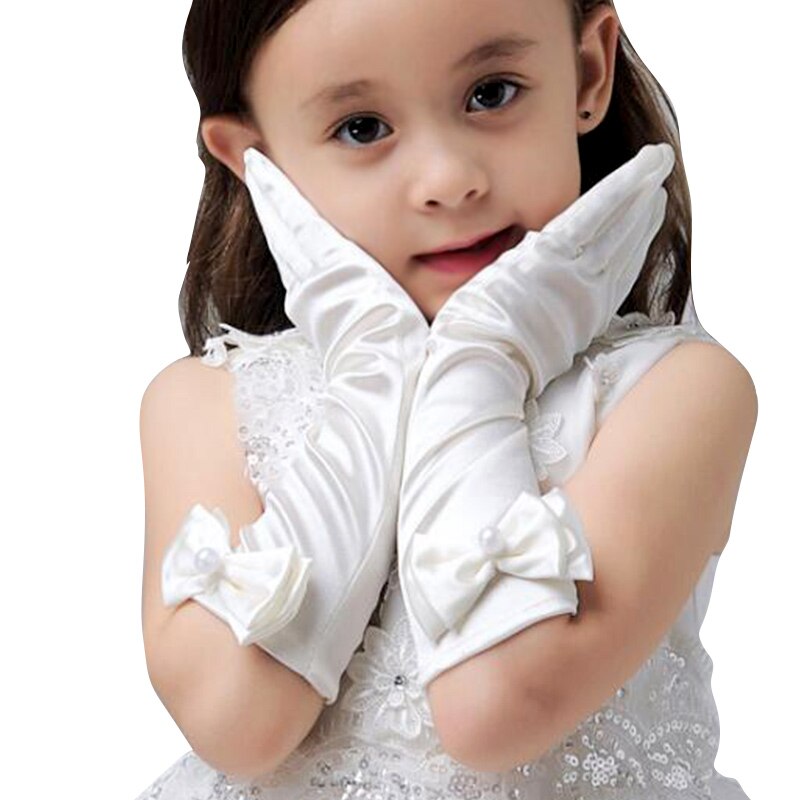 Bogen Mädchen Handschuhe Sonnencreme Lange Handschuhe freundlicher Schild Professionelle Handschuhe tanzen Party Prinzessin Kleid Zubehör Handschuhe