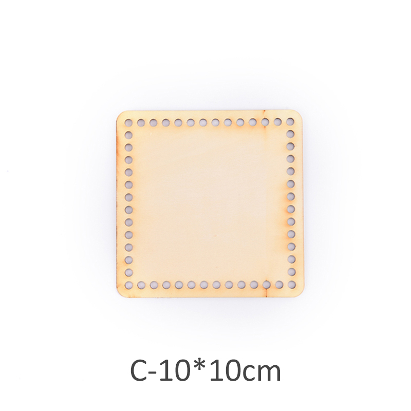 1pc naturlige tre kurver bunn hekle kurv hul broderi rask ramme veving forsyninger håndverk gjør diy: Cs