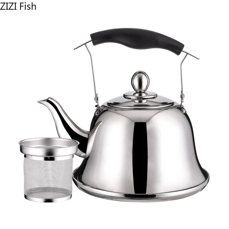 1-6L Edelstahl Wasserkocher Große Kapazität Tee Wasserkocher Kochende Wasserkocher mit Filter Europäischen Stil Zu Hause Hotel Küche Liefert