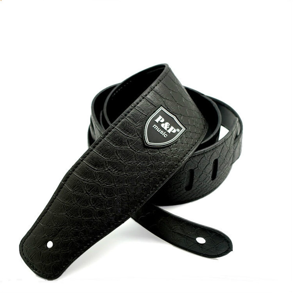 Guitar Strap Vintage 2.5 Inch Adjustable Soft Embroidered Belt Classical Bass Music Hobby Guitar Accessories: black