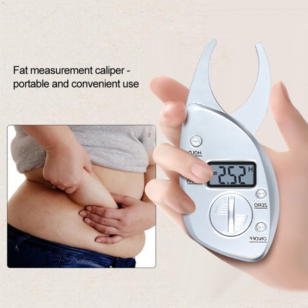 Pinzas para medir grasa corporal, analizador electrónico Digital, calibrador de grasa corporal, probador de piel muscular, Monitor de grasa corporal de 0 a 50mm