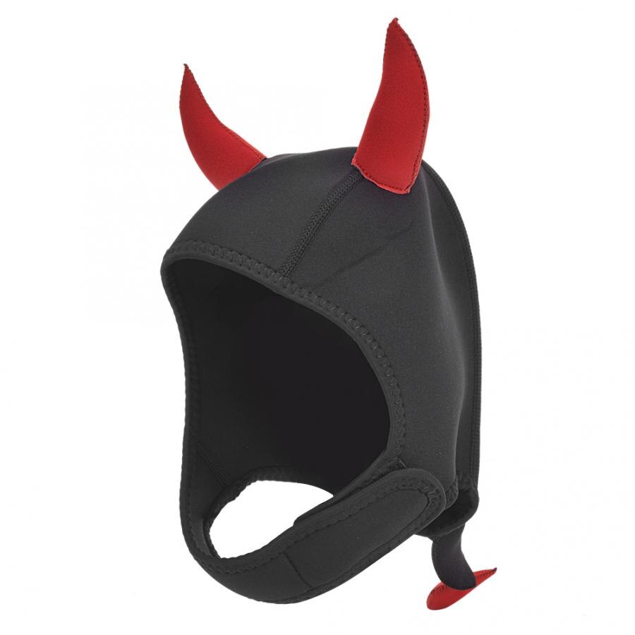 Diving Mask Neoprene Scuba Free Diving Animal Cartoon Hat Cap Helmet Hood Equipment water sports: Red