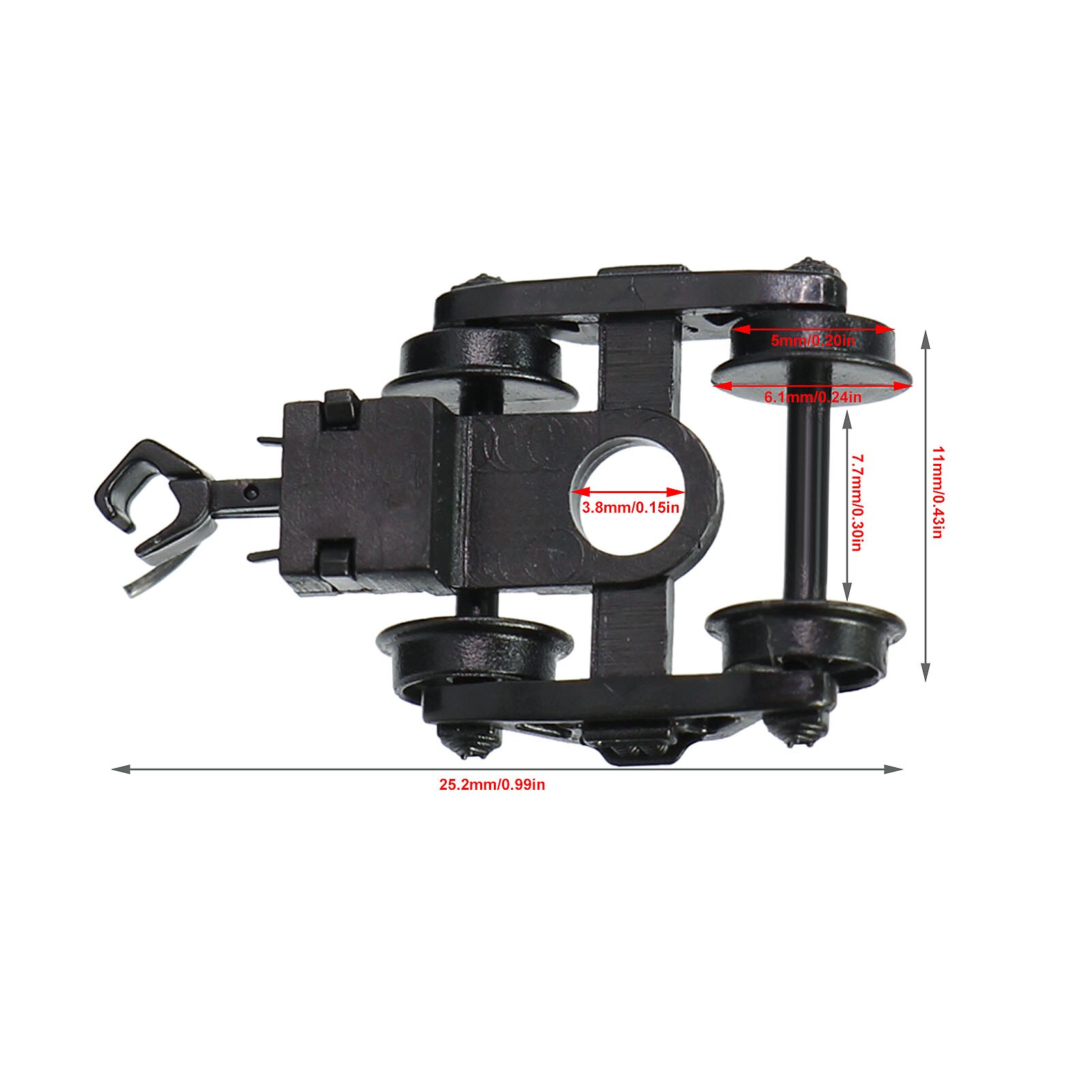 Hp22n 12 stk n skala modell tog bogie plast hjul modell byggesett jernbanetilbehør