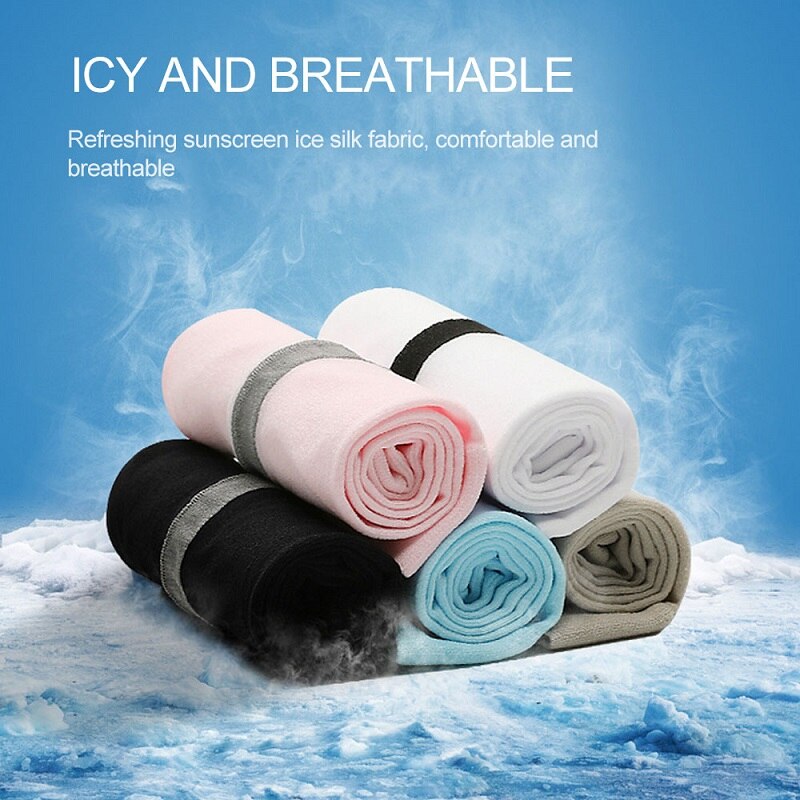 UV Cooling Arm Sleeves Summer Sports Long Cover Fingerless Gloves Running Cycling Driving Cool And Breathable Sleeve