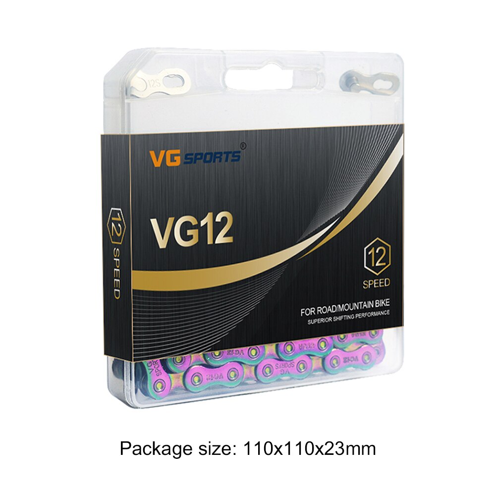 Bicycle Chain Gold Silver Bike Chain Ultralight for 12 Speed MTB Mountain Road Bicycle 126L Hollow Cycling Equipment: MULTI