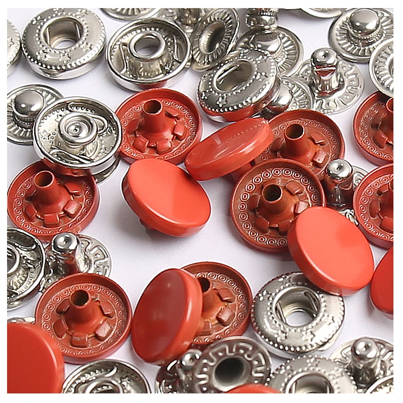 Juego de sujetadores a presión de cuero, botones redondos de Metal de 12,5/15mm, sin costura, botón de Color para ropa, chaquetas, ropa vaquera, 20 juegos, novedad