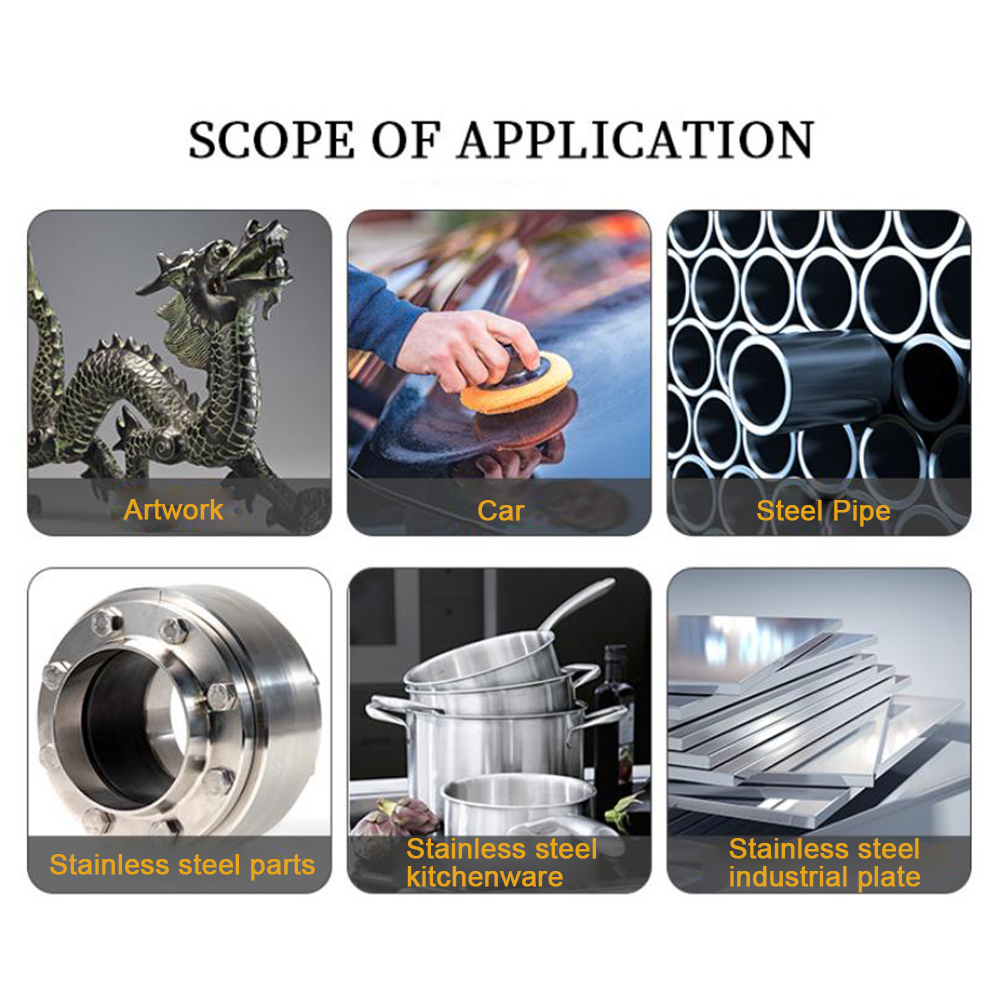 1 stk. poleringsvoks til rustfrit stål, fast poleringspasta, dekontaminering, reparation af ridser og fjernelse af slibende blokke
