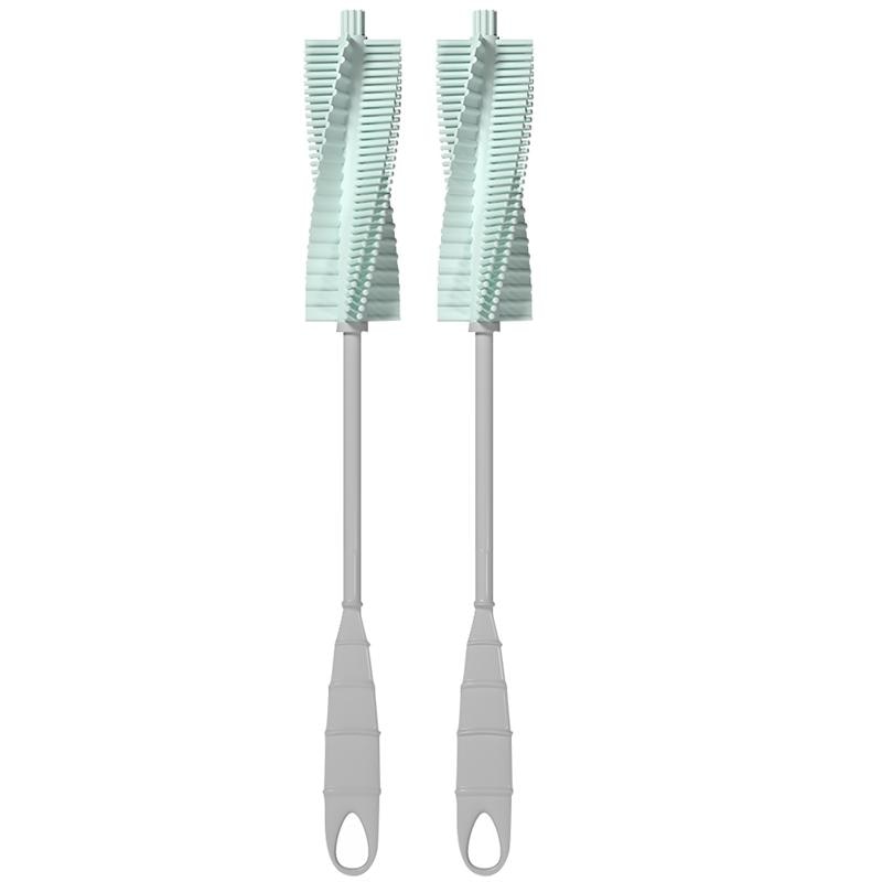 2pcs Bottle Brush Cup Scrubbing Brush Silicone Cup Cleaner Baby Bottle Cleaner