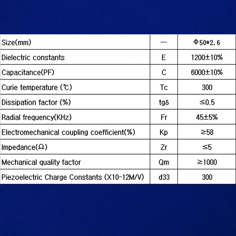 Ultrasone Piëzo Keramische Disc 50 * 2.6mm-PZT4 Piëzo Disk PZT Kristallen Sensor Element PZT Schoonmaken Zender Chip