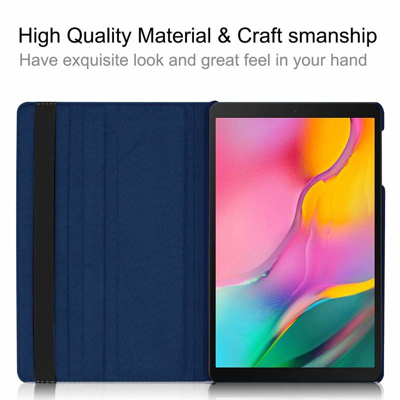 360 Caso Rotativo para Samsung Galaxy Tab 10.1 2019 T510 SM-T510 Wifi SM-T515 T515 Flip Fique Capa De Couro PU LTE Casos Fundas
