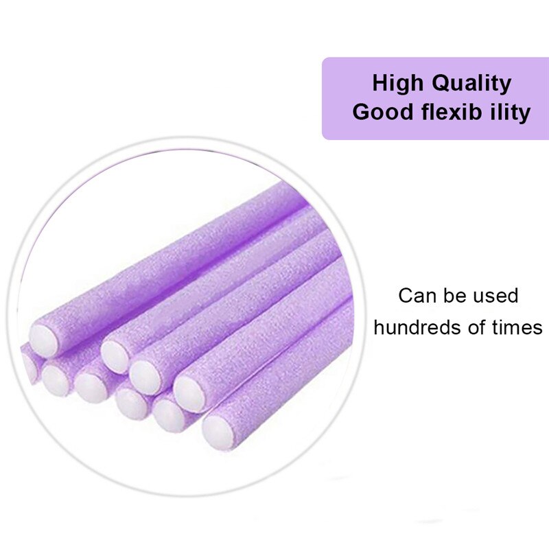 10PCS/SET Hair Curler Roller Curl Hair Bendy Rollers DIY Magic Hair Curlers Tool Styling Rollers Pearl Cotton Hair Curling