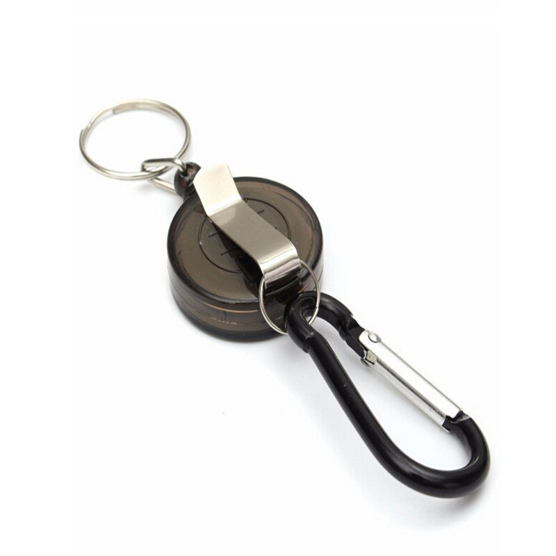 Llavero retráctil para tirar, tarjeta de identificación, etiqueta con cordón, portatarjetas, Clip de cinturón de retroceso, suministros de carcasa de Metal,
