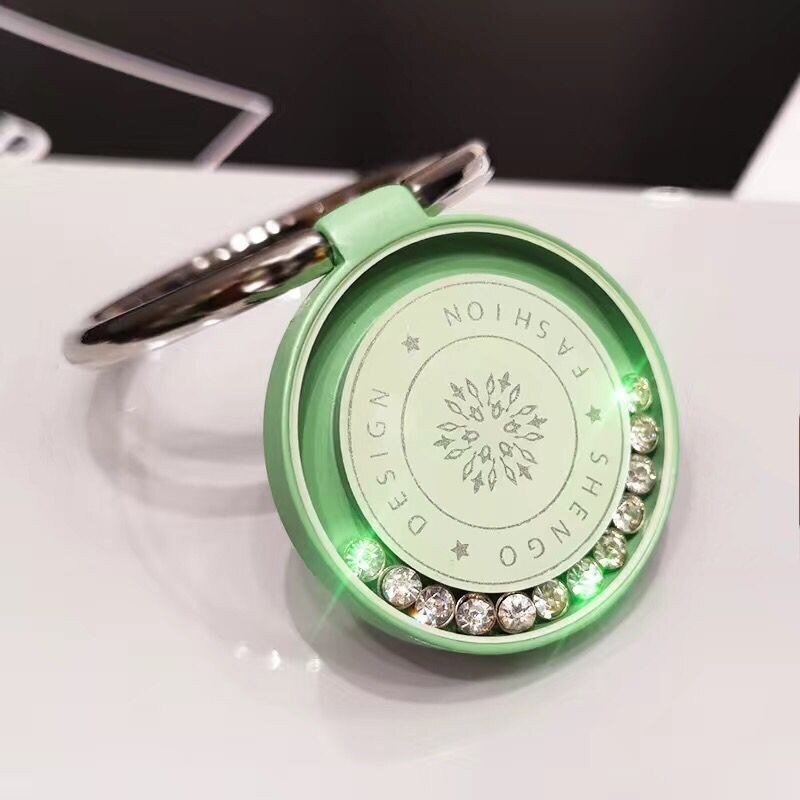 Luxury Metal Mobile Phone Finger Ring Holder Car Mount Tablet Support Smartphone Kickstand for iphone X XR XS 11 Pro Phone Stand: Green