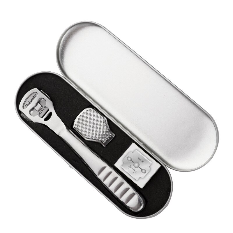 Rasoir en acier inoxydable pour callosités des pieds, dissolvant de peau dure au talon, mains et pieds, outil de pédicure avec 10/20 lames, lime de soins des pieds