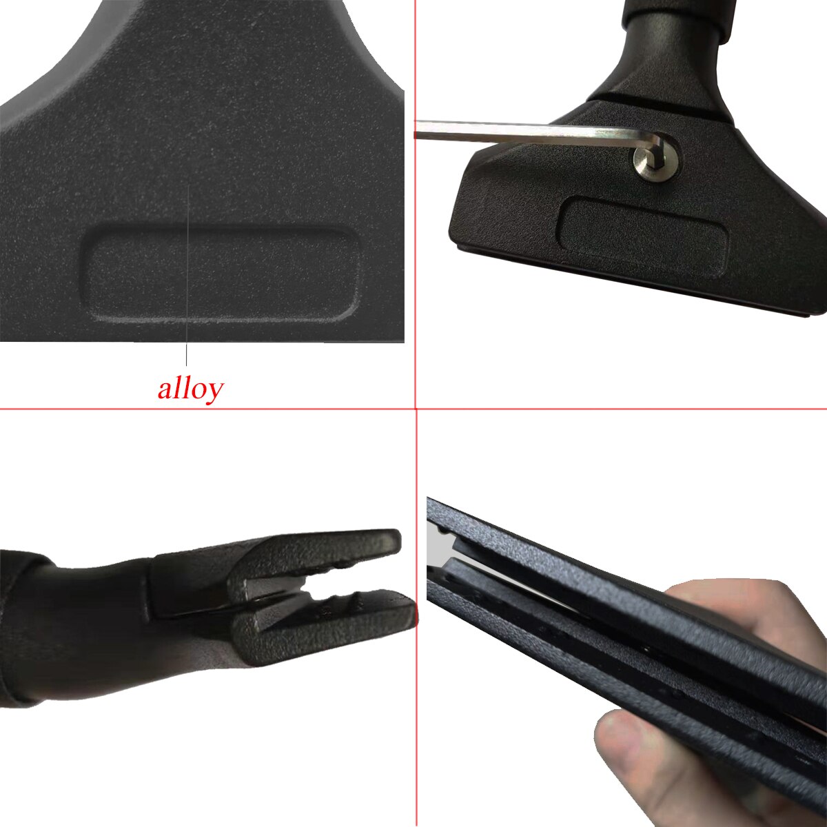 Alloy Handle 14cm for Window Squeegee BLUEMAX Rubber Strip Blade Glass Clean Water Wiper Ice Scraper Carbon Fiber Wrap Tool B54