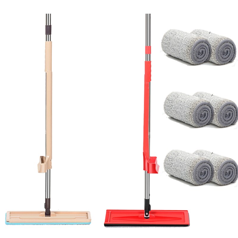 Flat Squeeze Mop Household floor tile mop flat Household floor tile mop flat dry and wet lazy flat mop