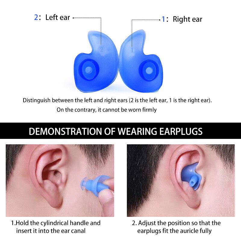 Swimmers Plug 1 Pair Waterproof Swimming Silicone Swim Earplugs ... – Grandado