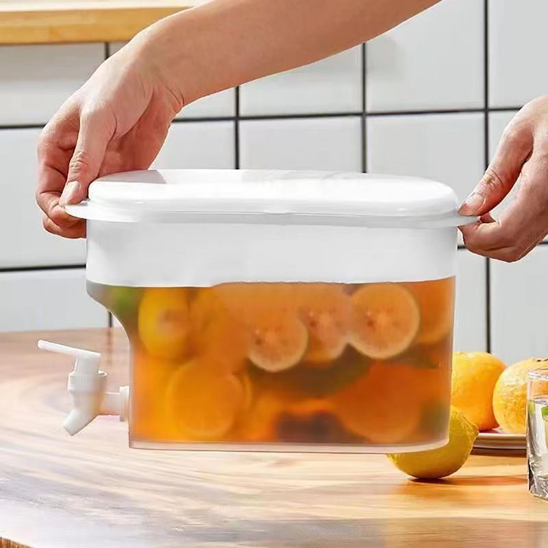3.5L Koud Water Ju g Grote Capaciteit Plastic Koud Water Container Drank Dispenser Met Kraan Fruit Drinken Theepot Voor Koelkast